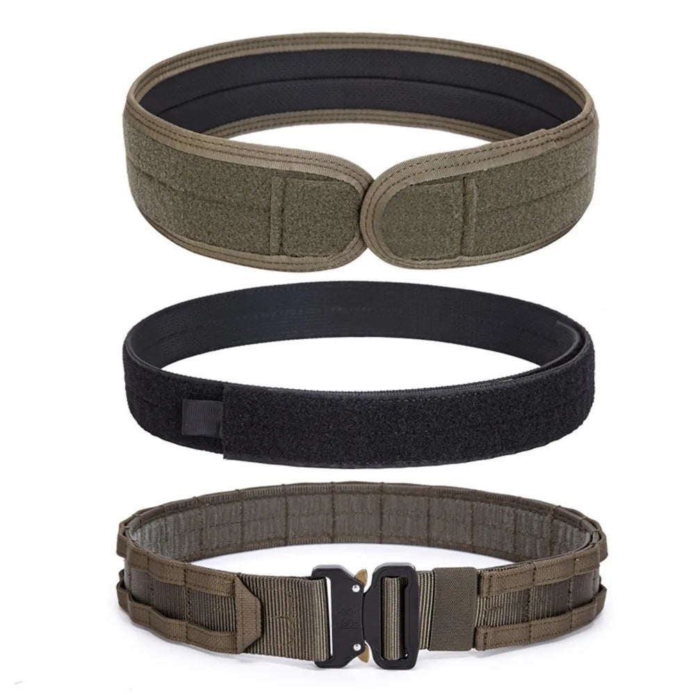 UNIONTAC 3 Layer Tactical Belt 1.75 inch - Quick Release Padded Molle System for Men 1000D Nylon Webbing Alloy Buckle Utility