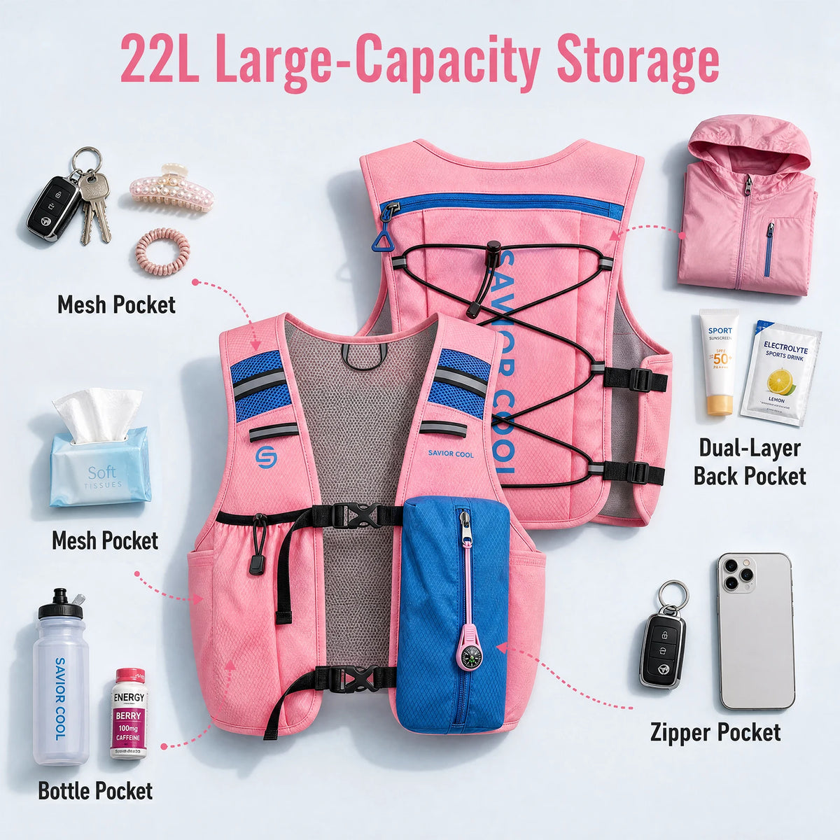Outdoors Cooling Vest Tactical Cooling Vest AC Vest Constant-Temperature Summer Cooling Technology with Built-in Water Bladder