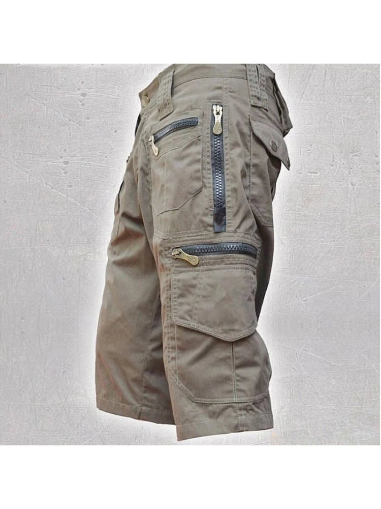 Men's Cargo Shorts Multi Pocket Tactical Joggers Loose Fit Cotton Casual Shorts Summer Outdoor Work Pants