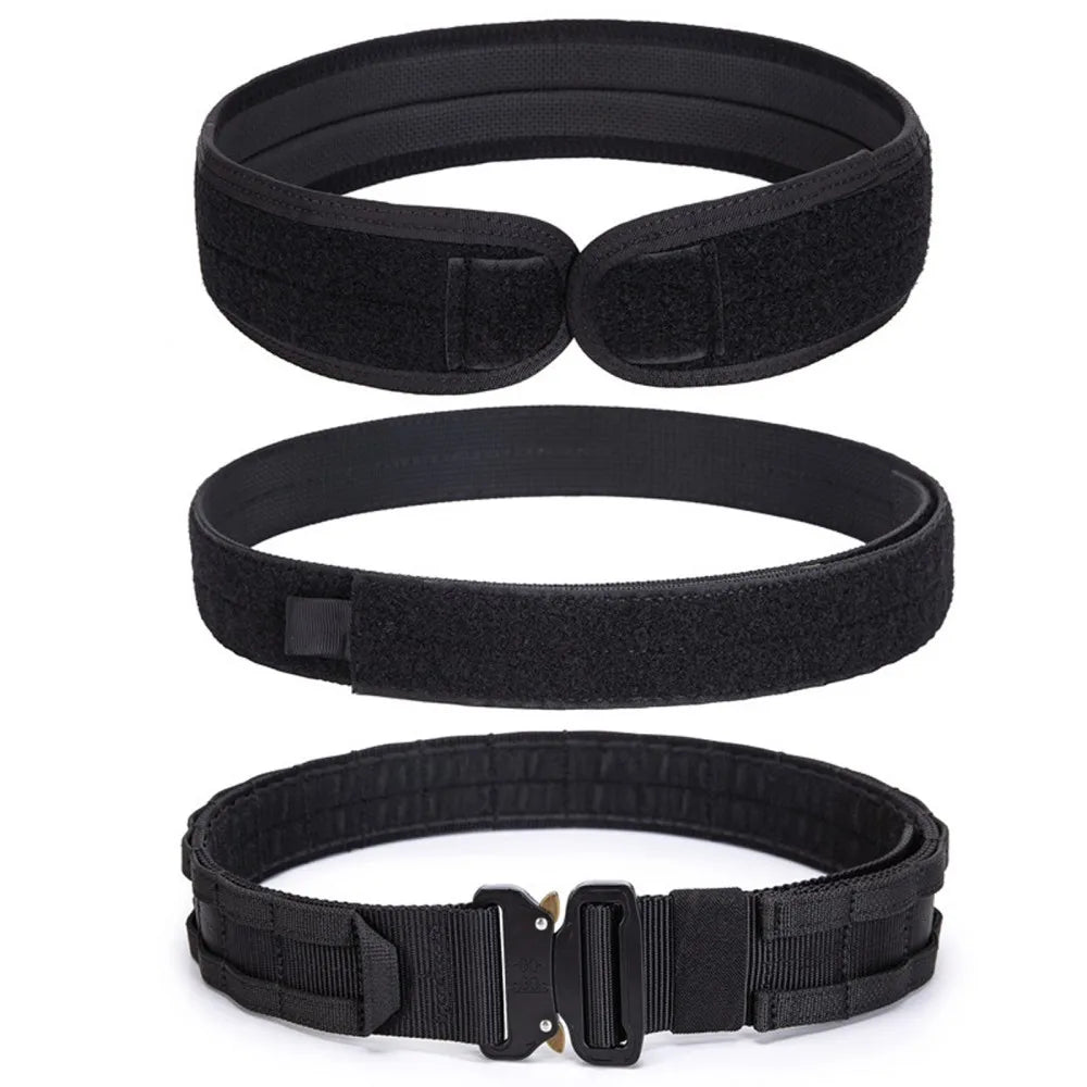 UNIONTAC 3 Layer Tactical Belt 1.75 inch - Quick Release Padded Molle System for Men 1000D Nylon Webbing Alloy Buckle Utility