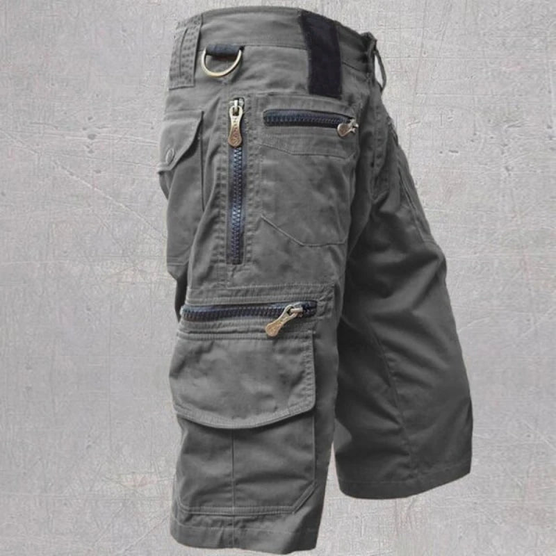 Men's Cargo Shorts Multi Pocket Tactical Joggers Loose Fit Cotton Casual Shorts Summer Outdoor Work Pants
