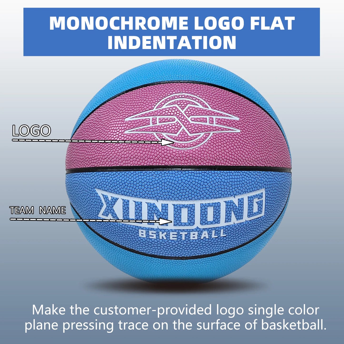 Custom Basketball Ball Standard Size 5/6/7 Indoor Outdoor Wear-resistant Pu Leather Ball For Youth Men Adult Kids High Quality