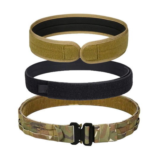 UNIONTAC 3 Layer Tactical Belt 1.75 inch - Quick Release Padded Molle System for Men 1000D Nylon Webbing Alloy Buckle Utility