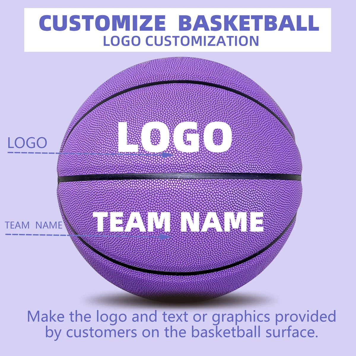 Custom Basketball Ball Standard Size 5/6/7 Indoor Outdoor Wear-resistant Pu Leather Ball For Youth Men Adult Kids High Quality