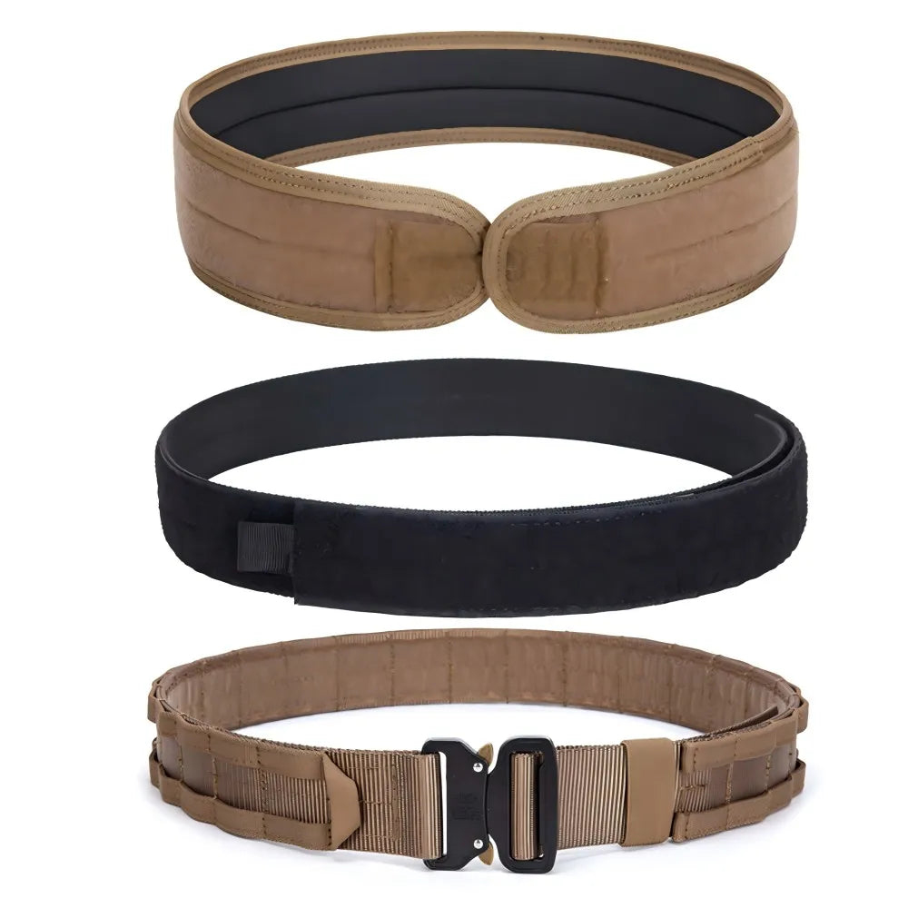 UNIONTAC 3 Layer Tactical Belt 1.75 inch - Quick Release Padded Molle System for Men 1000D Nylon Webbing Alloy Buckle Utility