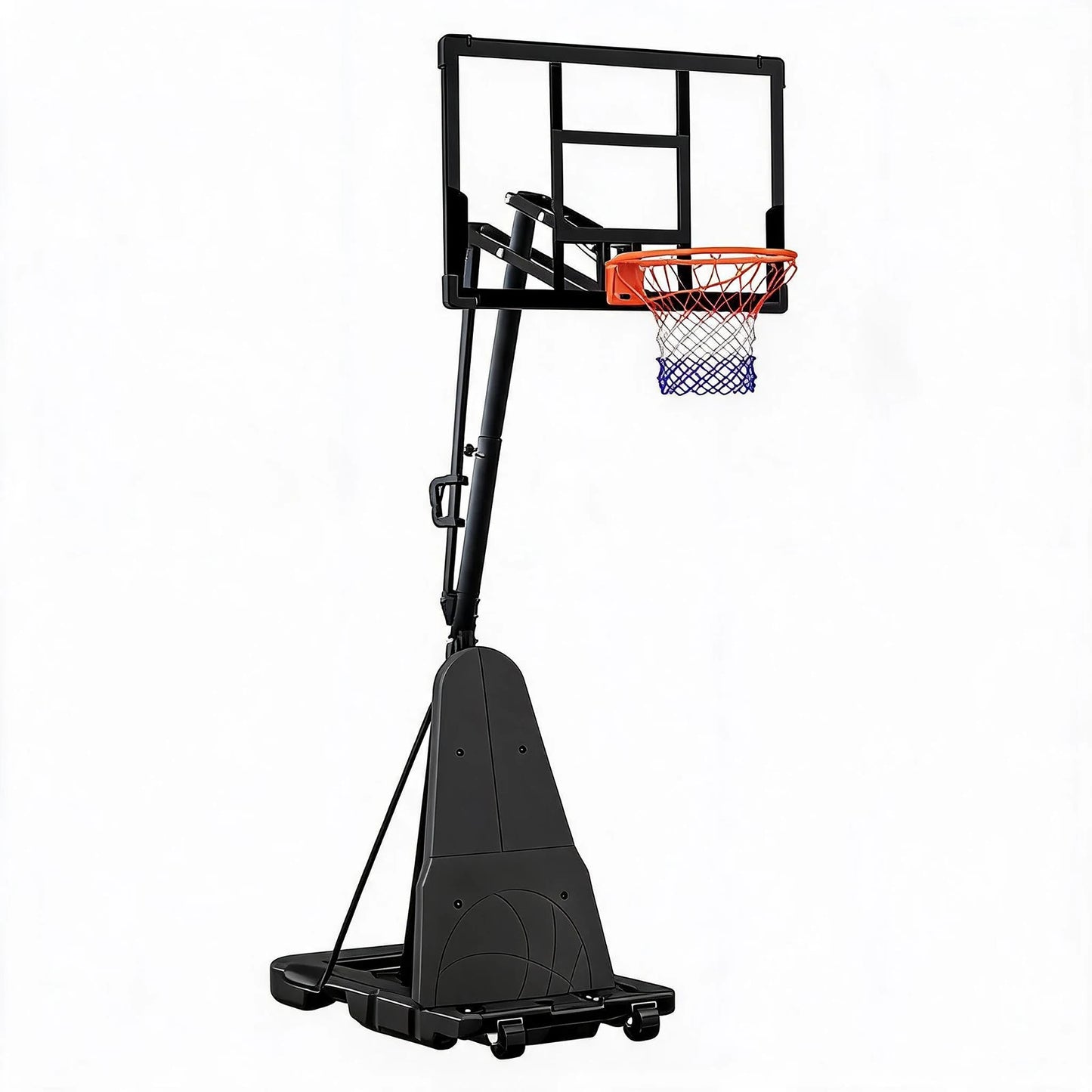 Portable Basketball Hoop 43/47 Inch Adjustable 5.6-10FT Outdoor Goal With PC Backboard Fillable Base Wheels For Driveway Yard