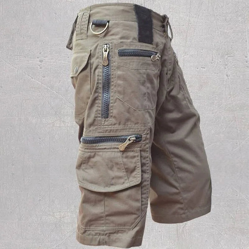 Men's Cargo Shorts Multi Pocket Tactical Joggers Loose Fit Cotton Casual Shorts Summer Outdoor Work Pants