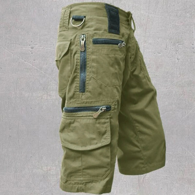 Men's Cargo Shorts Multi Pocket Tactical Joggers Loose Fit Cotton Casual Shorts Summer Outdoor Work Pants