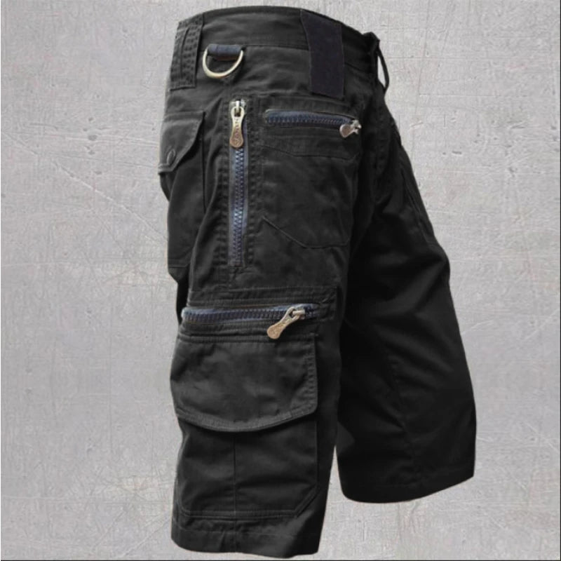 Men's Cargo Shorts Multi Pocket Tactical Joggers Loose Fit Cotton Casual Shorts Summer Outdoor Work Pants